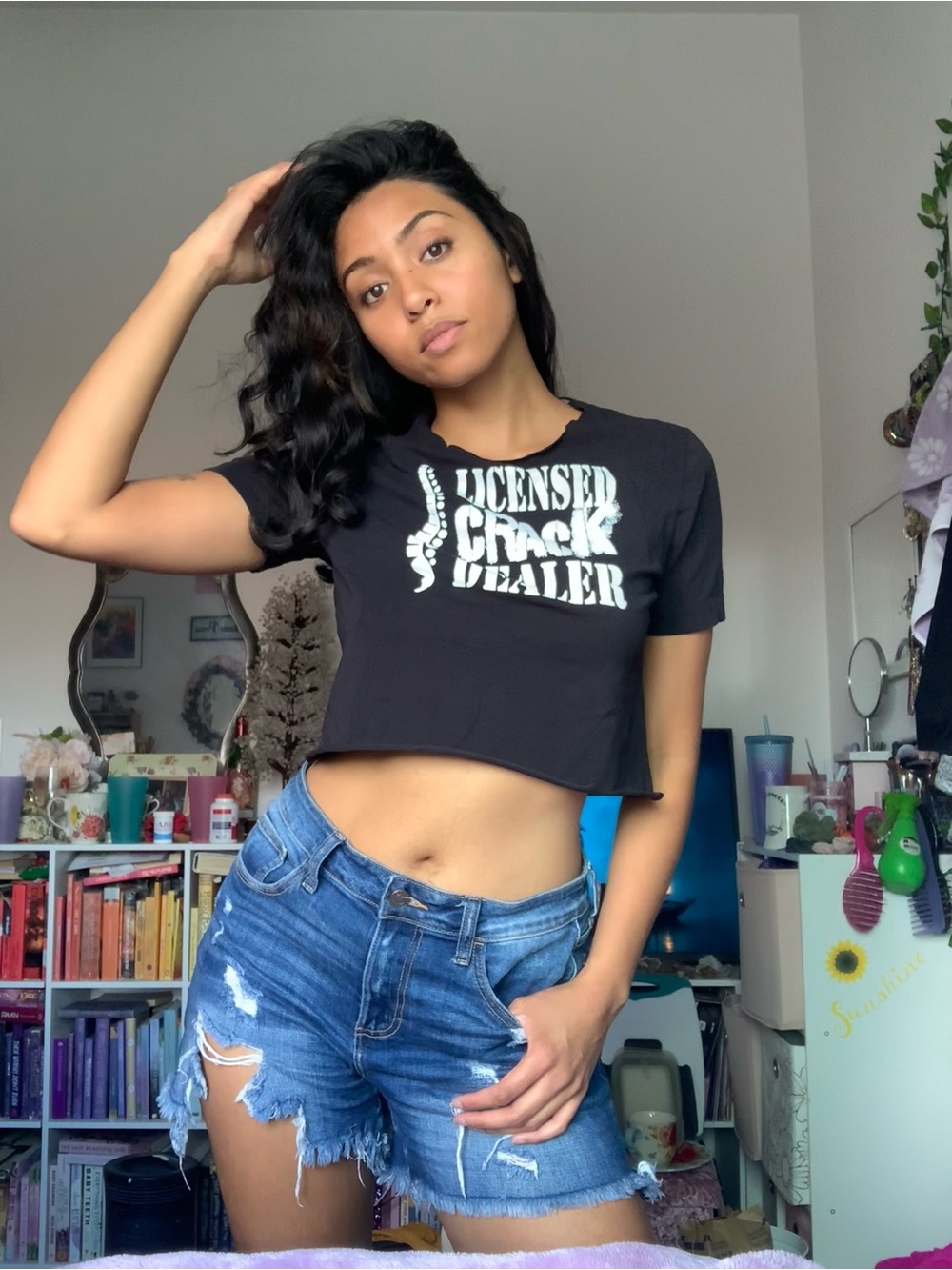 Distressed Crop Top